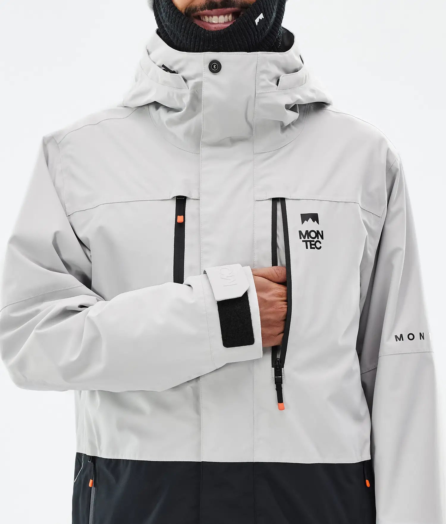 Fawk Ski Jacket Men Light Grey/Black