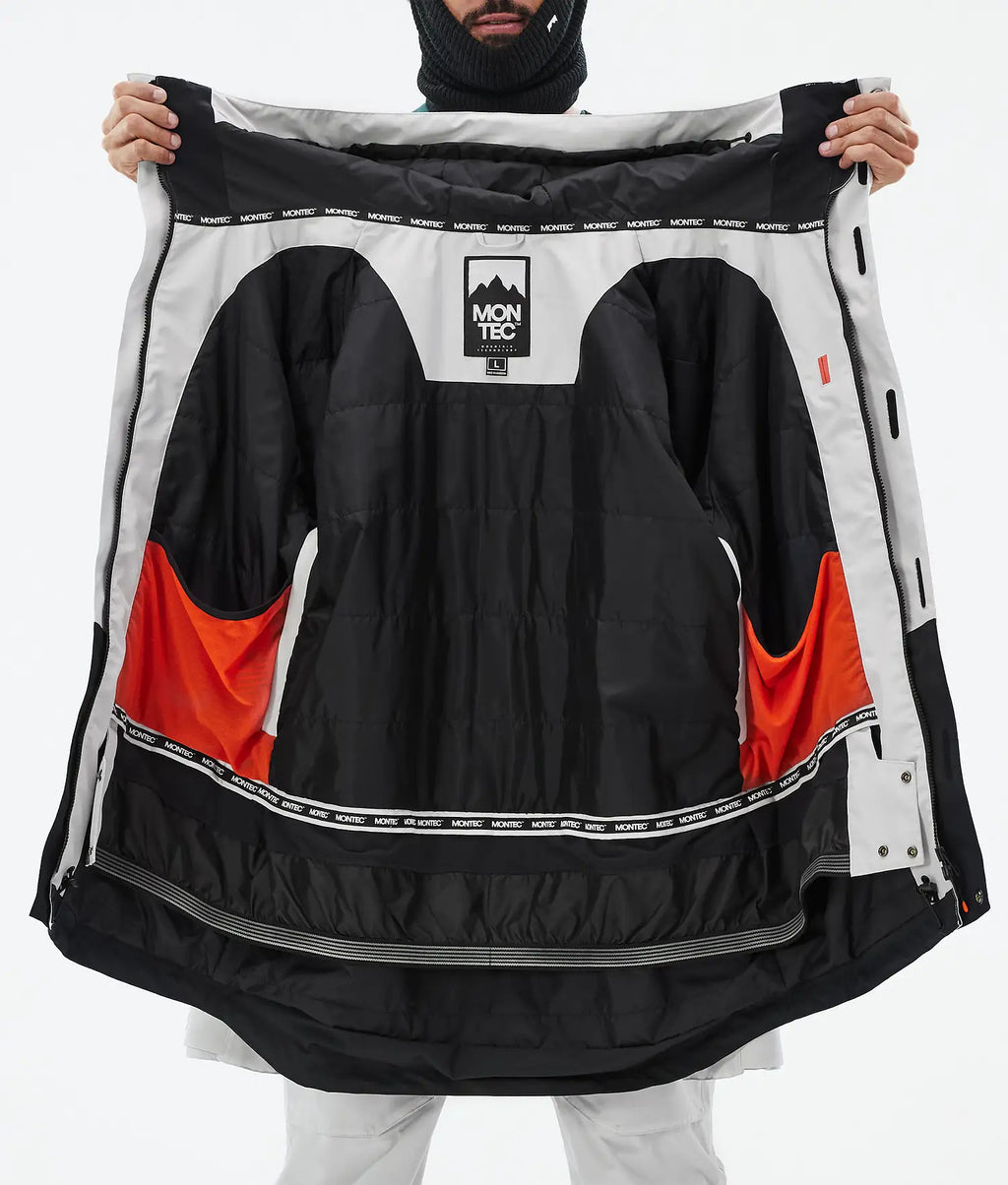 Fawk Ski Jacket Men Light Grey/Black