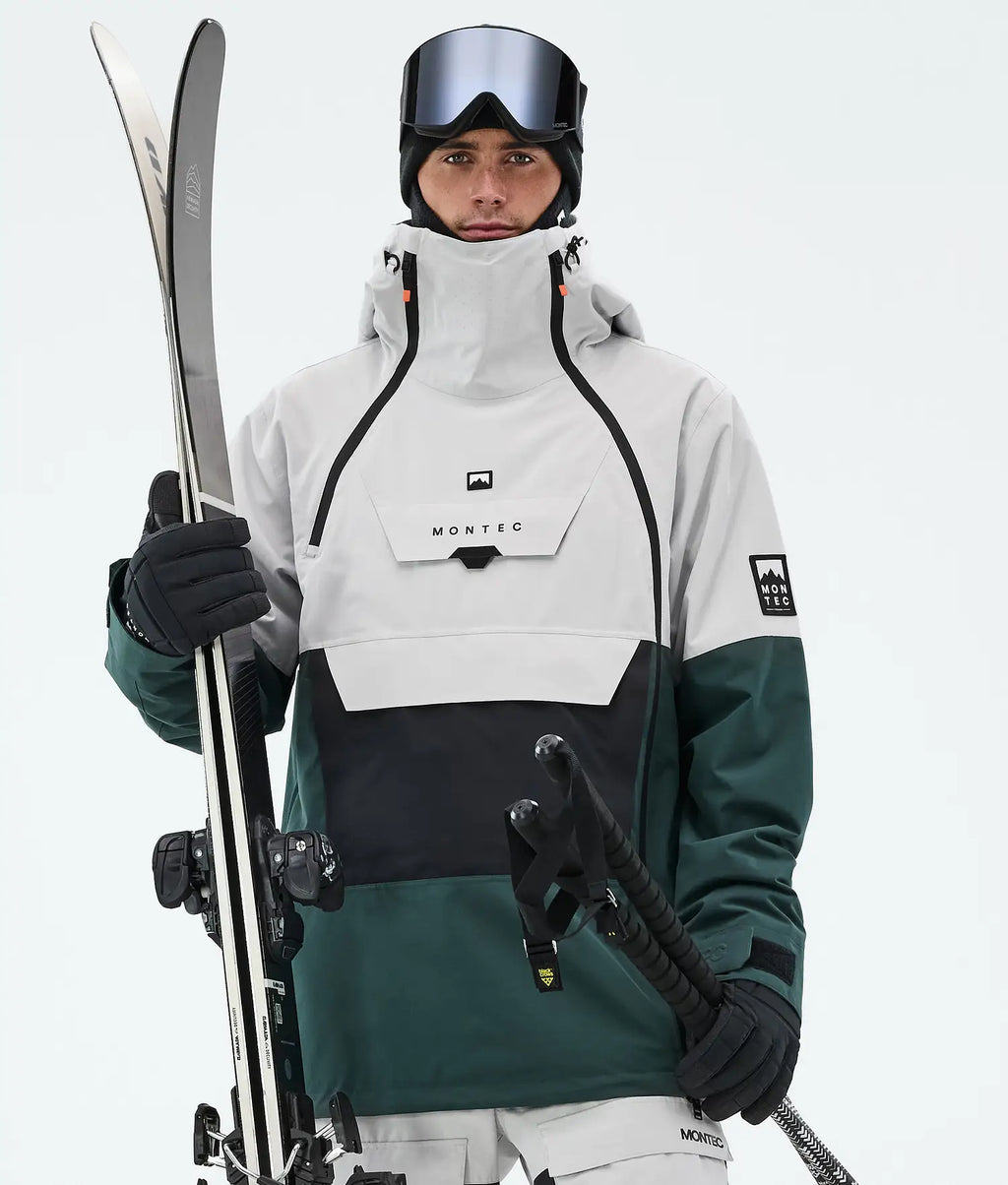 Doom Ski Jacket Men Light Grey/Black/Dark Atlantic
