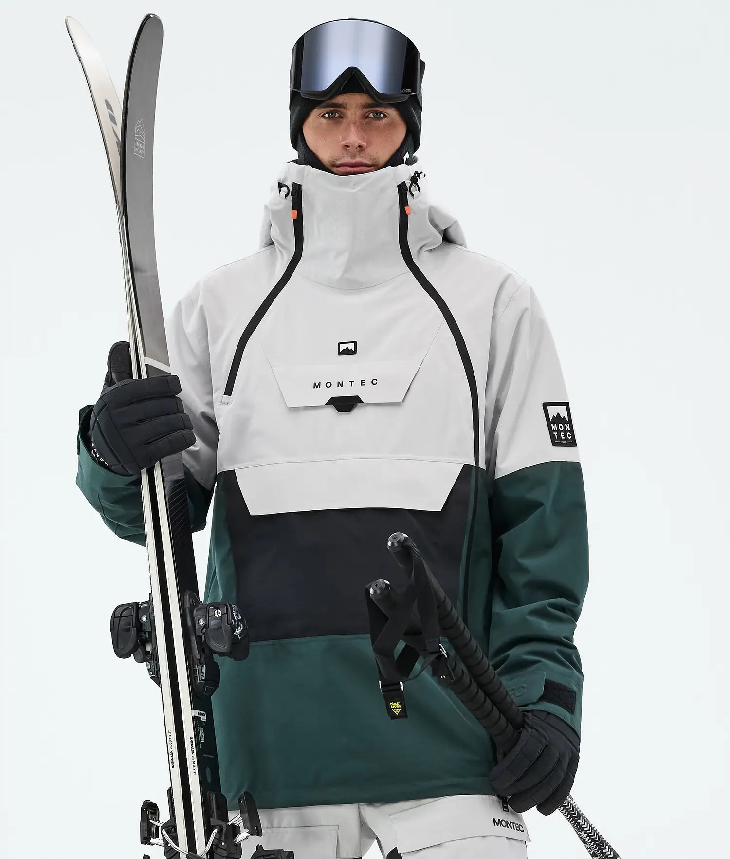 Doom Ski Jacket Men Light Grey/Black/Dark Atlantic