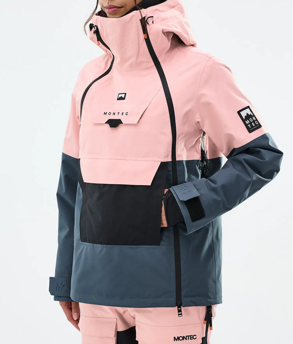 Doom W Ski Jacket Women Soft Pink/Black/Metal Blue