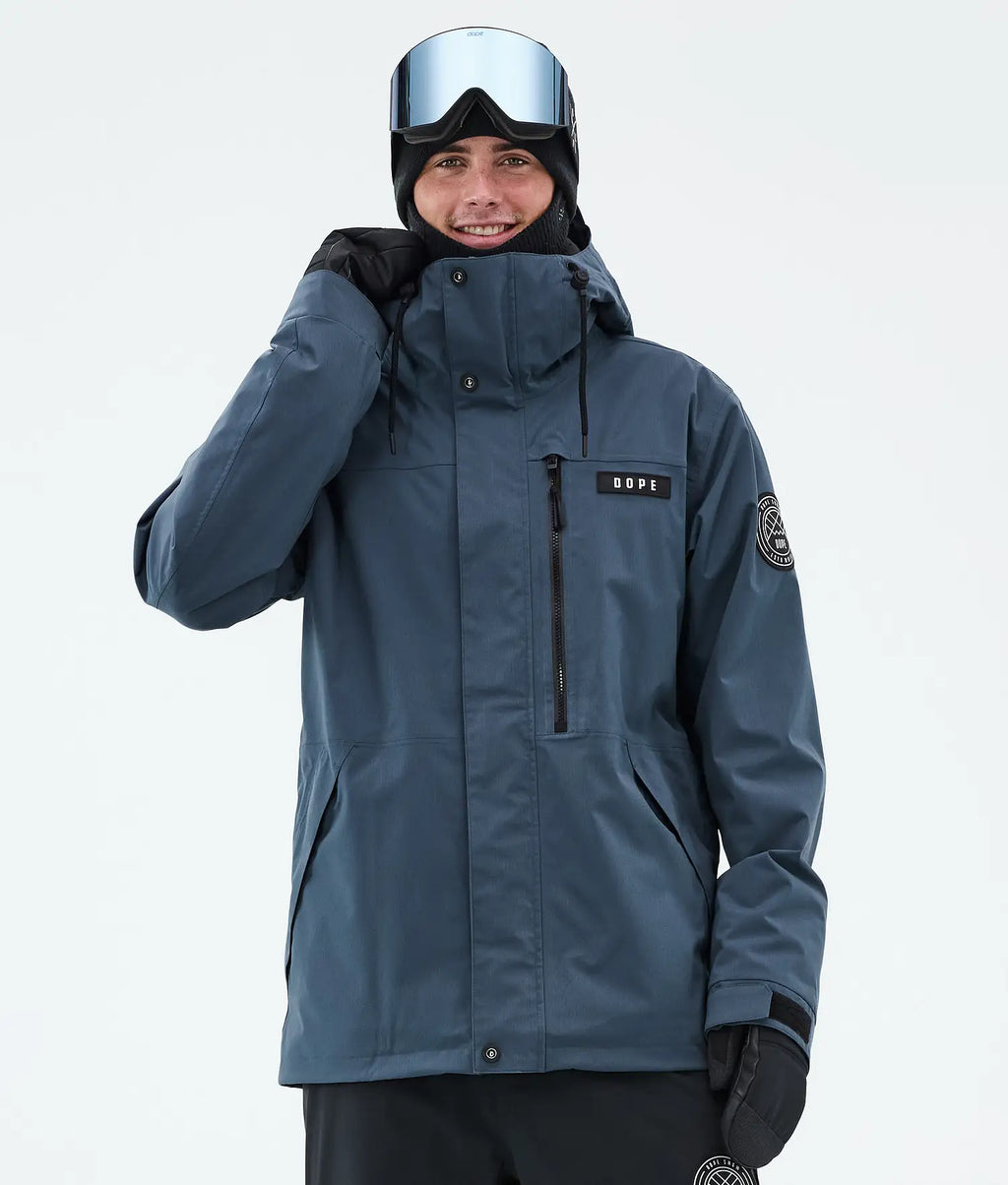 Blizzard Full Zip Snowboard Jacket Men Metal Blue