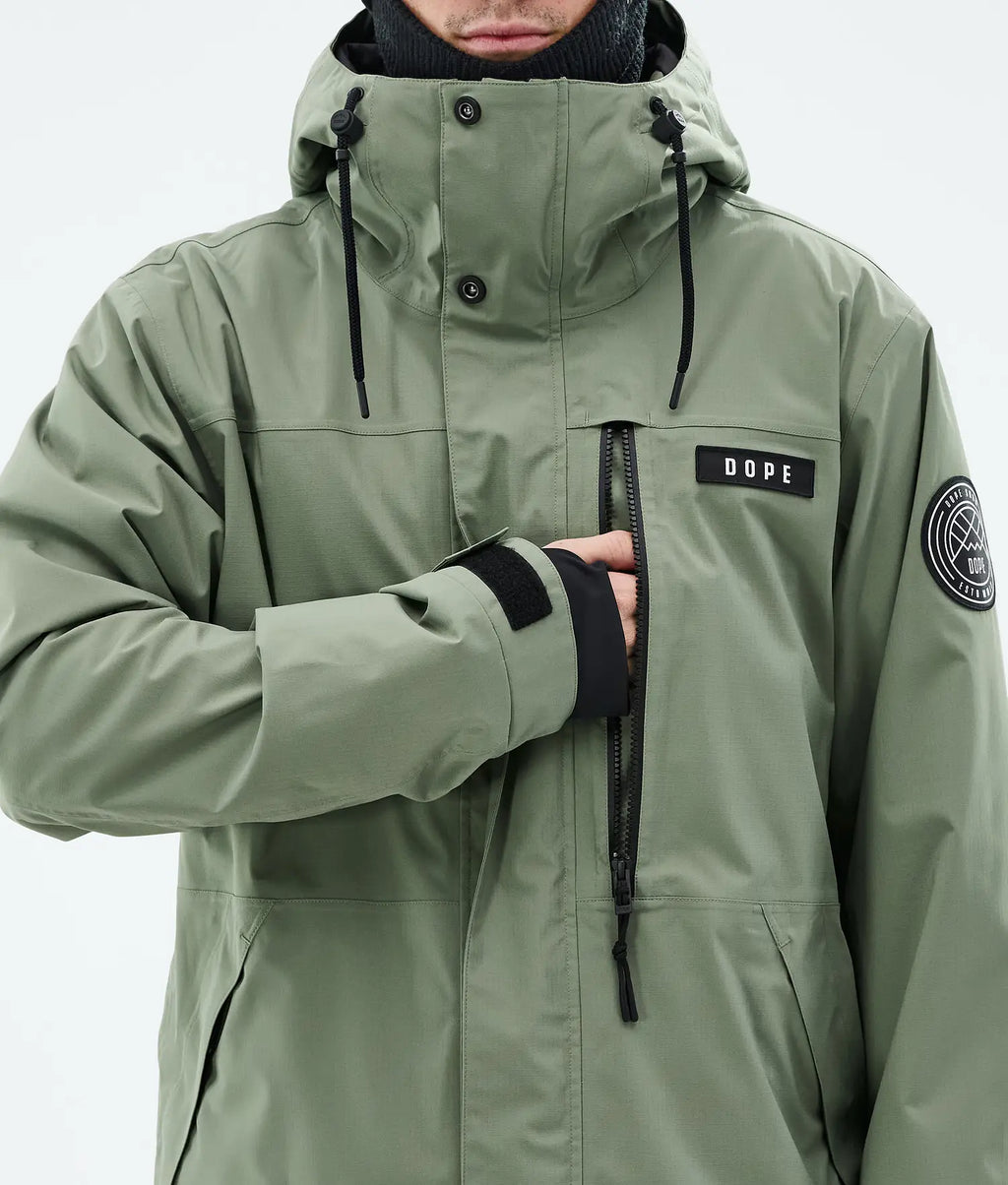 Blizzard Full Zip Snowboard Jacket Men Moss Green
