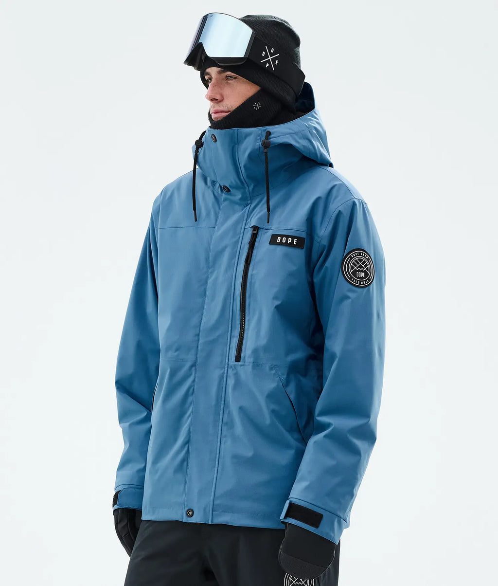 Blizzard Full Zip Snowboard Jacket Men Blue Steel