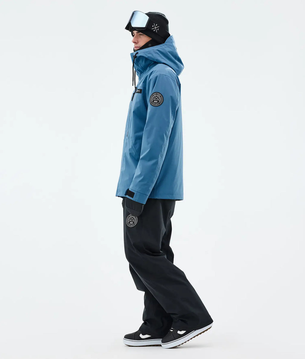 Blizzard Full Zip Snowboard Jacket Men Blue Steel