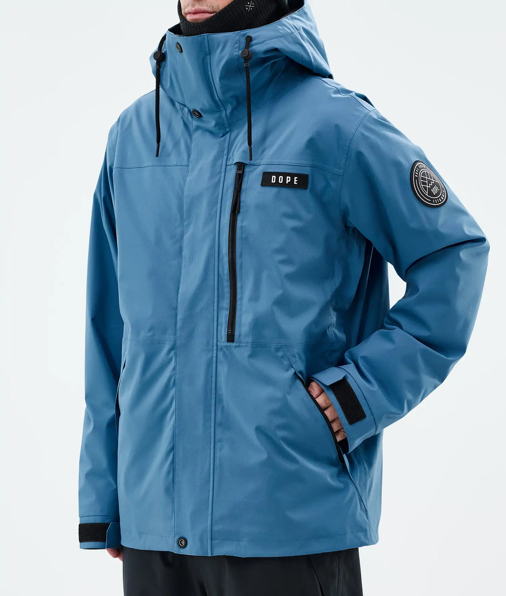 Blizzard Full Zip Snowboard Jacket Men Blue Steel
