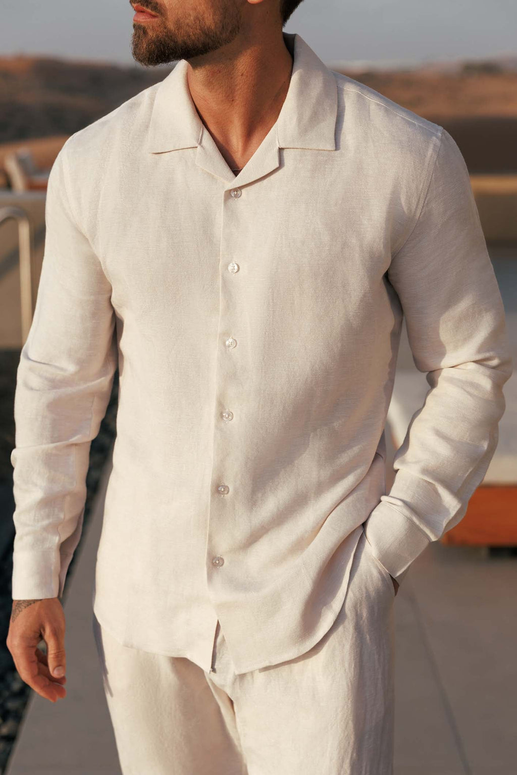 LINEN SHIRT - OAT