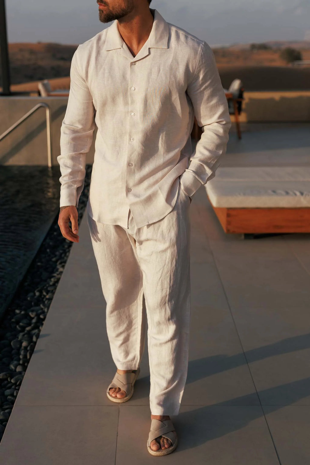 LINEN SHIRT - OAT