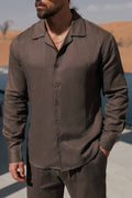 LINEN SHIRT - OAK