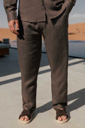 LINEN TROUSER - OAK