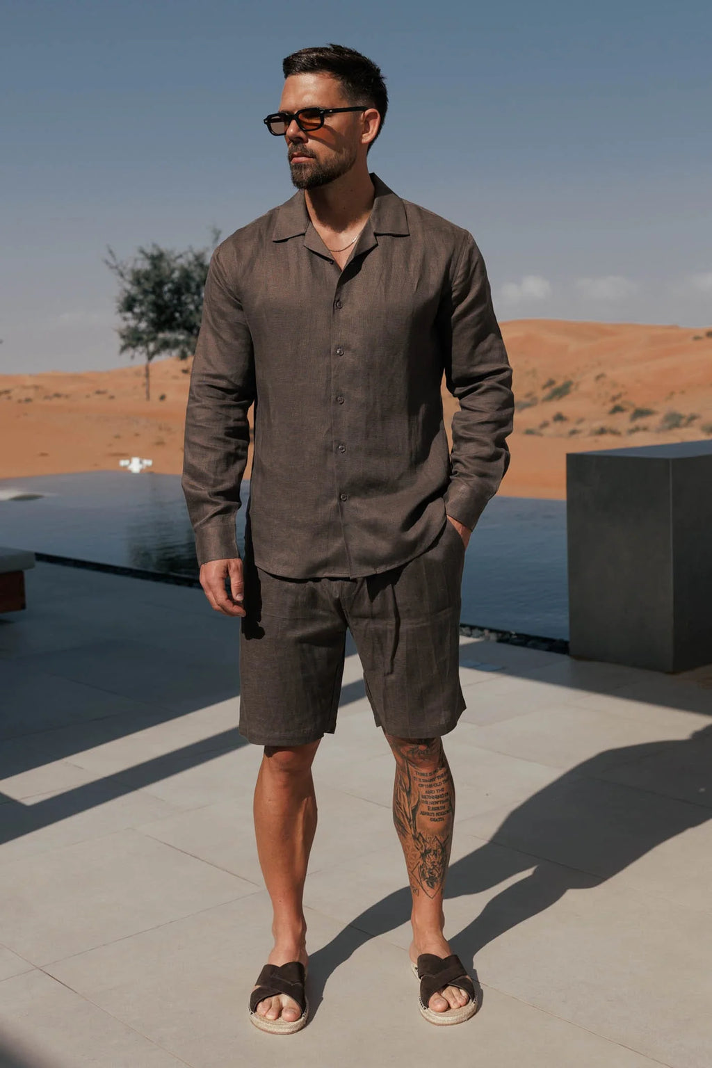 LINEN SHIRT - OAK