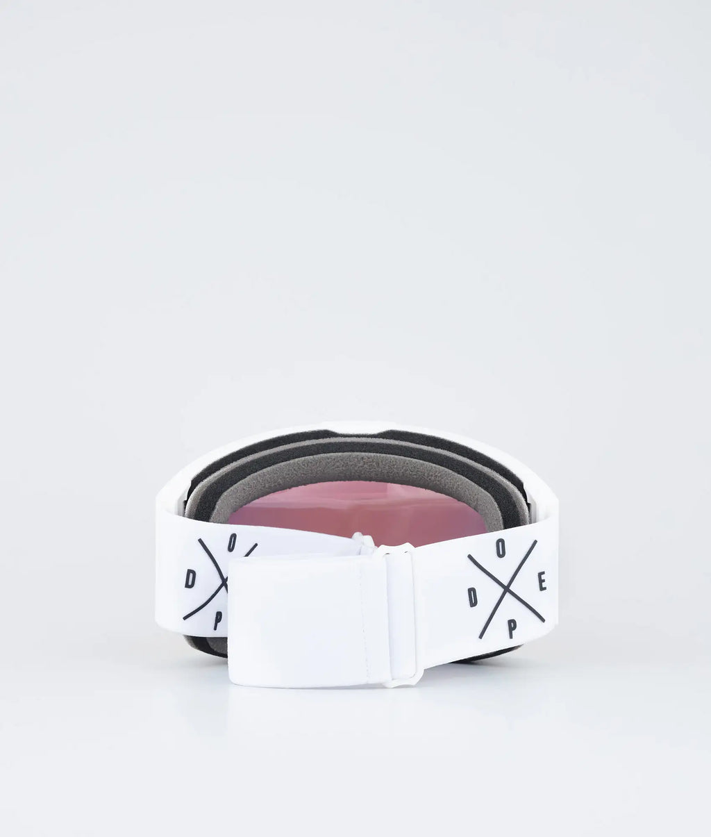 Light - Skibrille White/Red Mirror