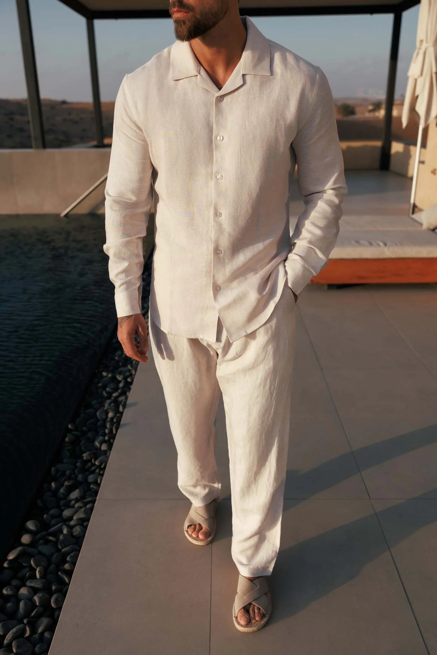 LINEN TROUSER - OAT