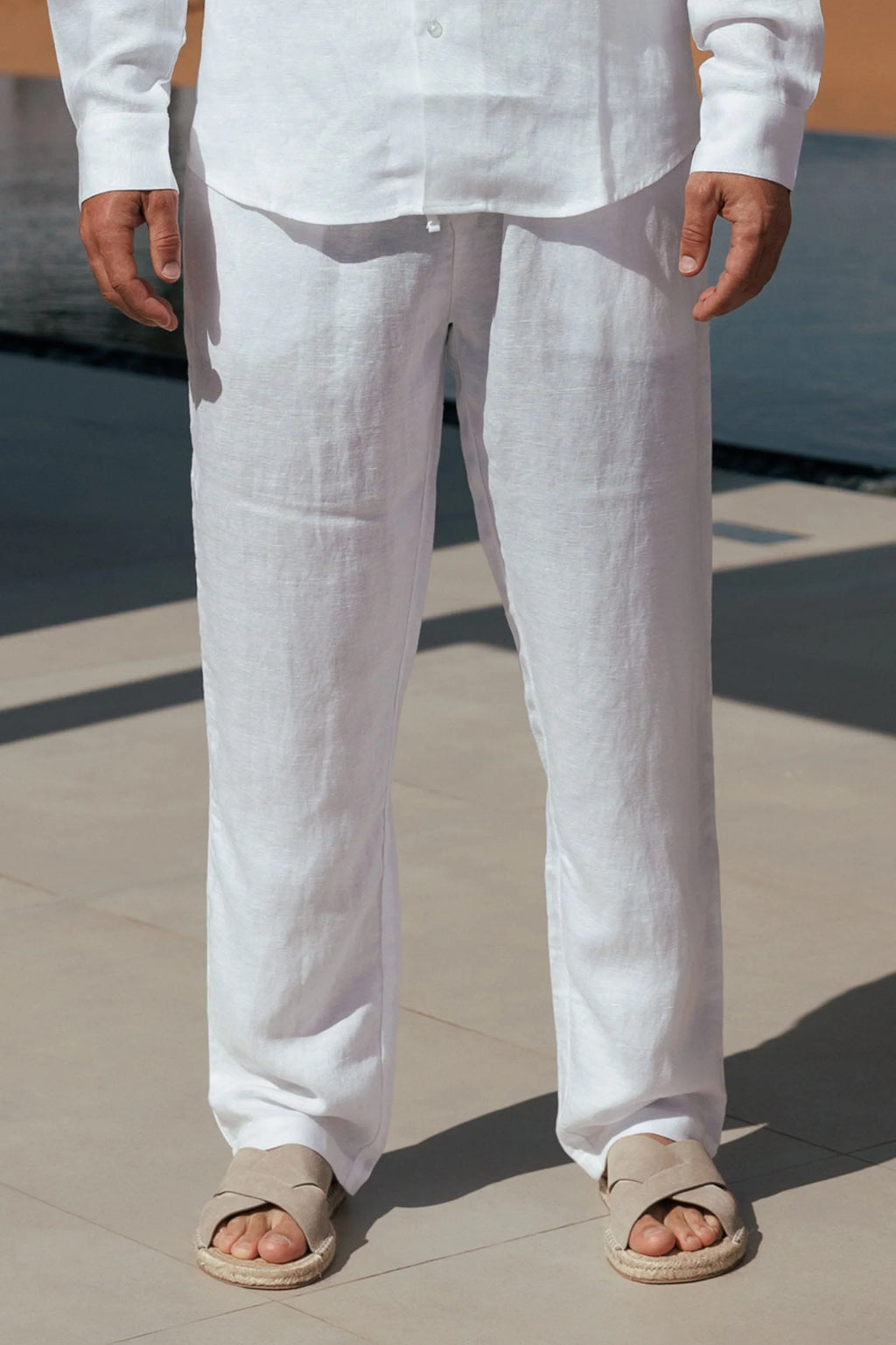 LINEN TROUSER - WHITE