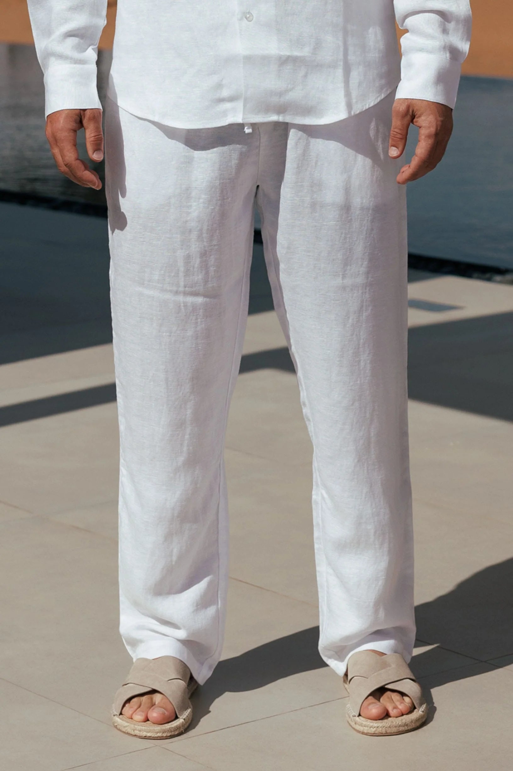 LINEN TROUSER - WHITE