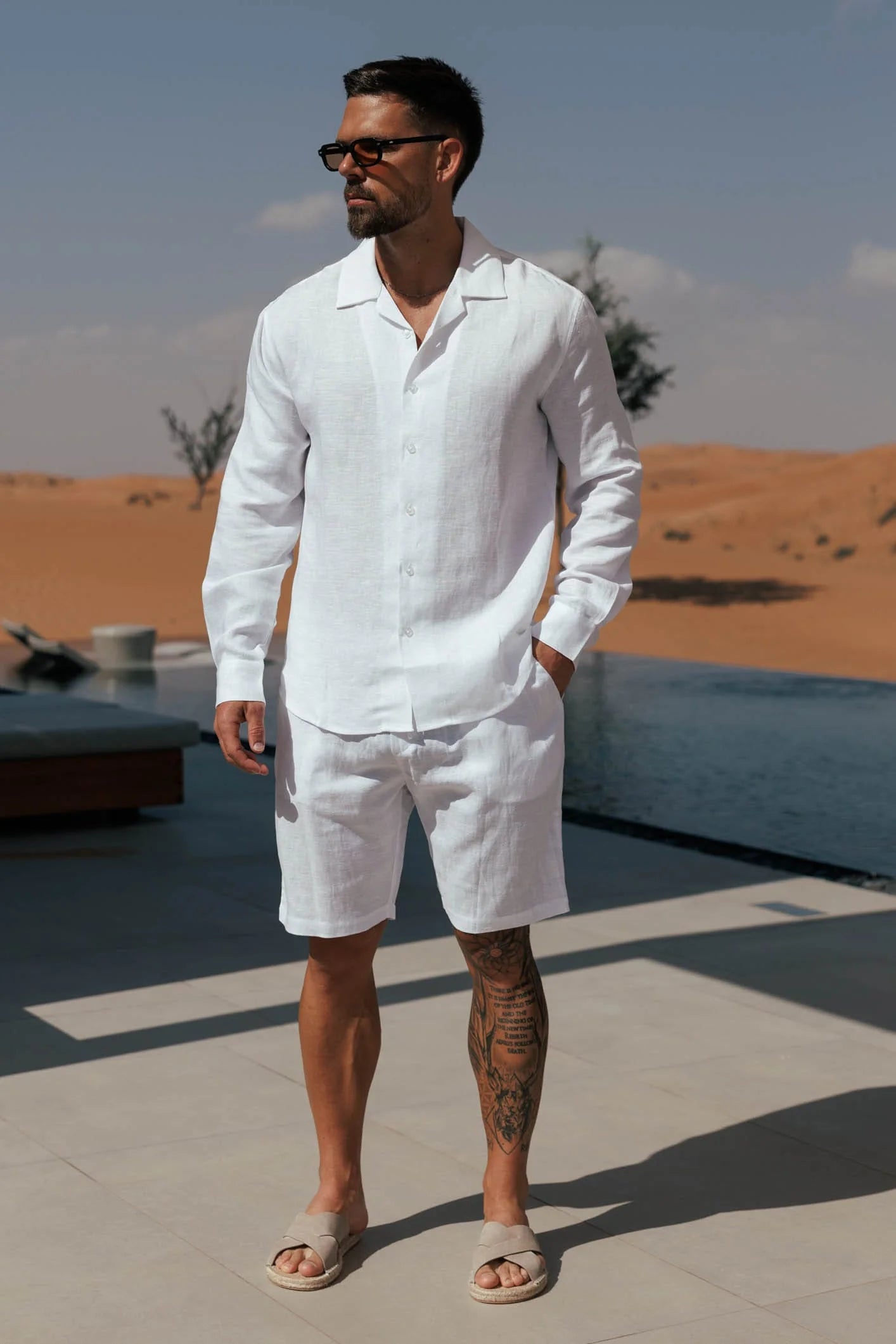 LINEN SHIRT - WHITE