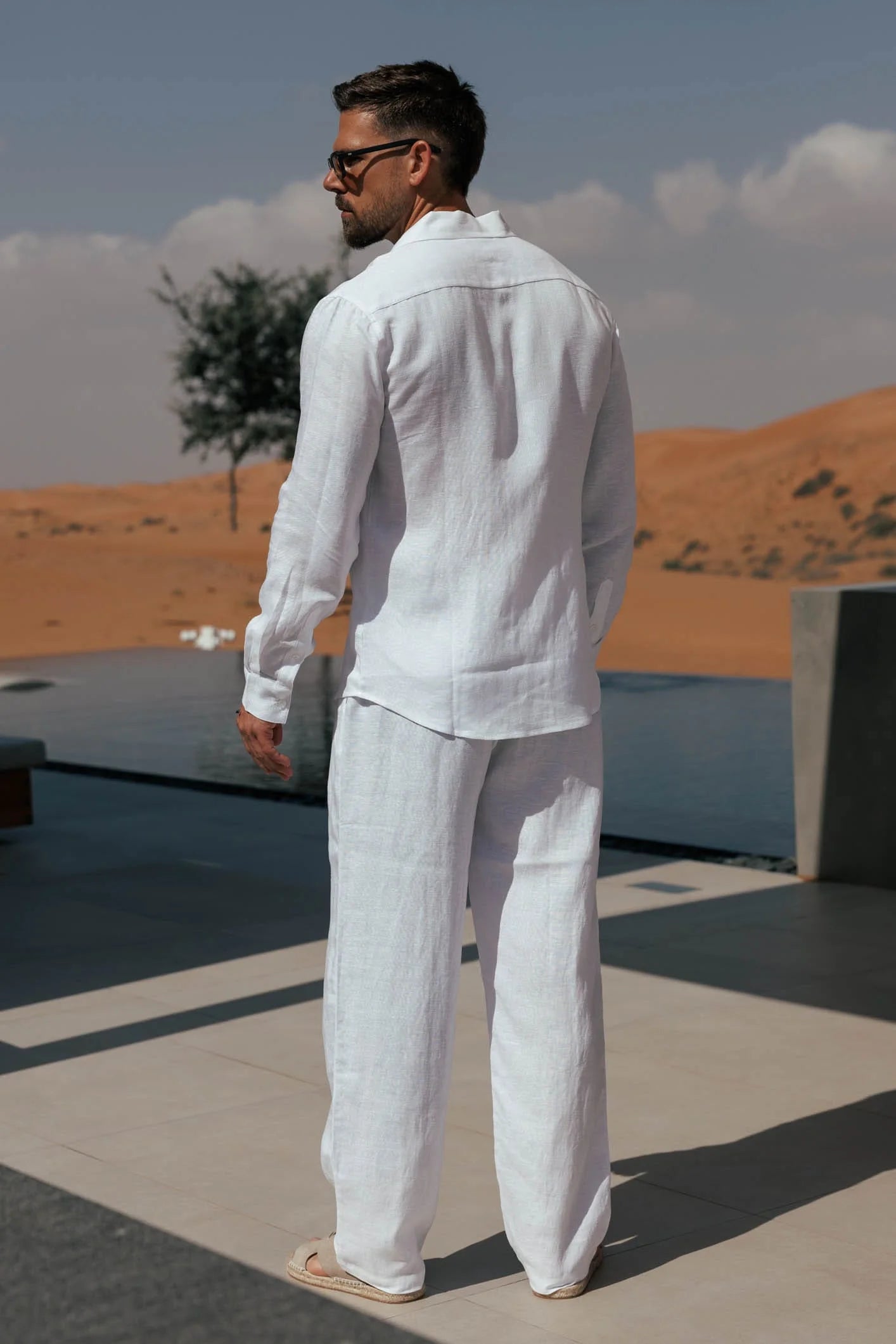 LINEN TROUSER - WHITE