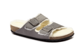 Sandale mit Lammfell Schwarz