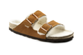 Sandale mit Lammfell Blau