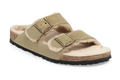 Sandale mit Lammfell Rot