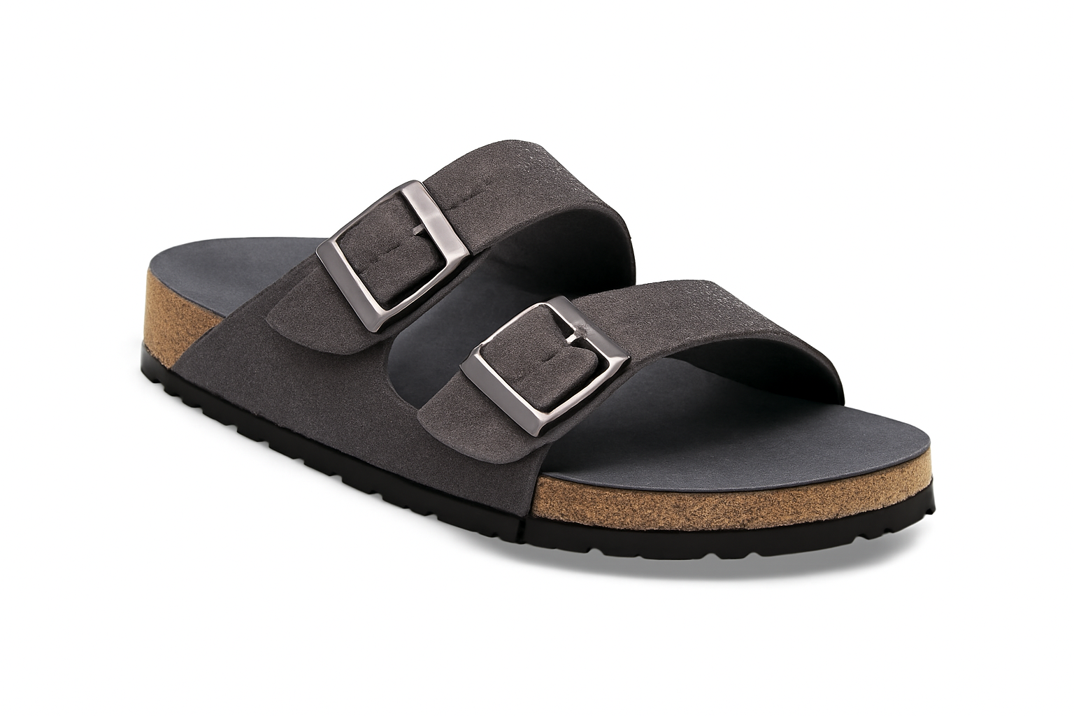 Sandale mit Soft Fußbett Grau