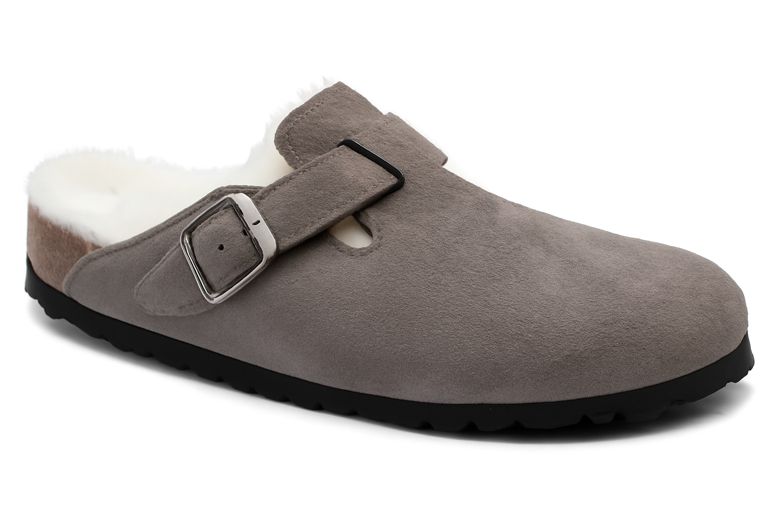 Shearling Lined Slide Sandal