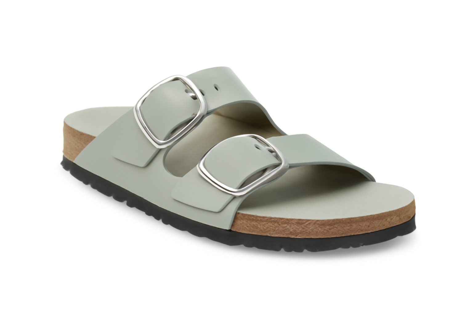 Women's Chunky Sandal Large Buckle Red