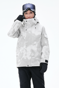 Snowboard Jacket Women Grey Camouflage