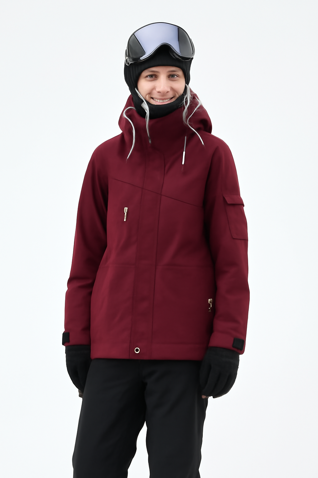 Snowboard Jacket Women Burgundy