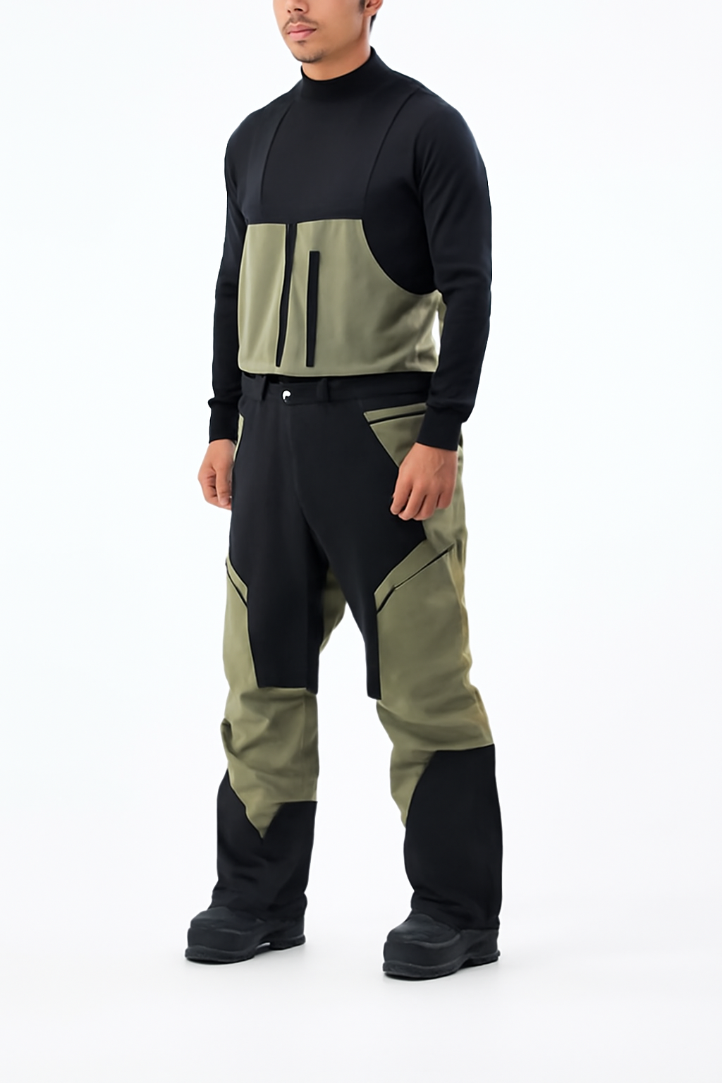 Snow Pants Men Greenish/Black
