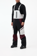 Snow Pants Men Light Grey/Black/Burgundy
