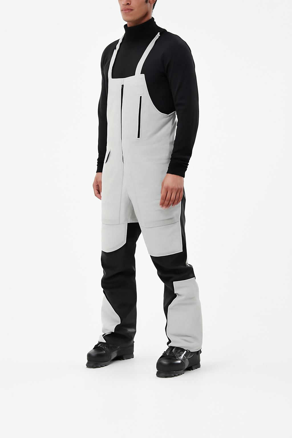 Snow Pants Men Light Grey/Black