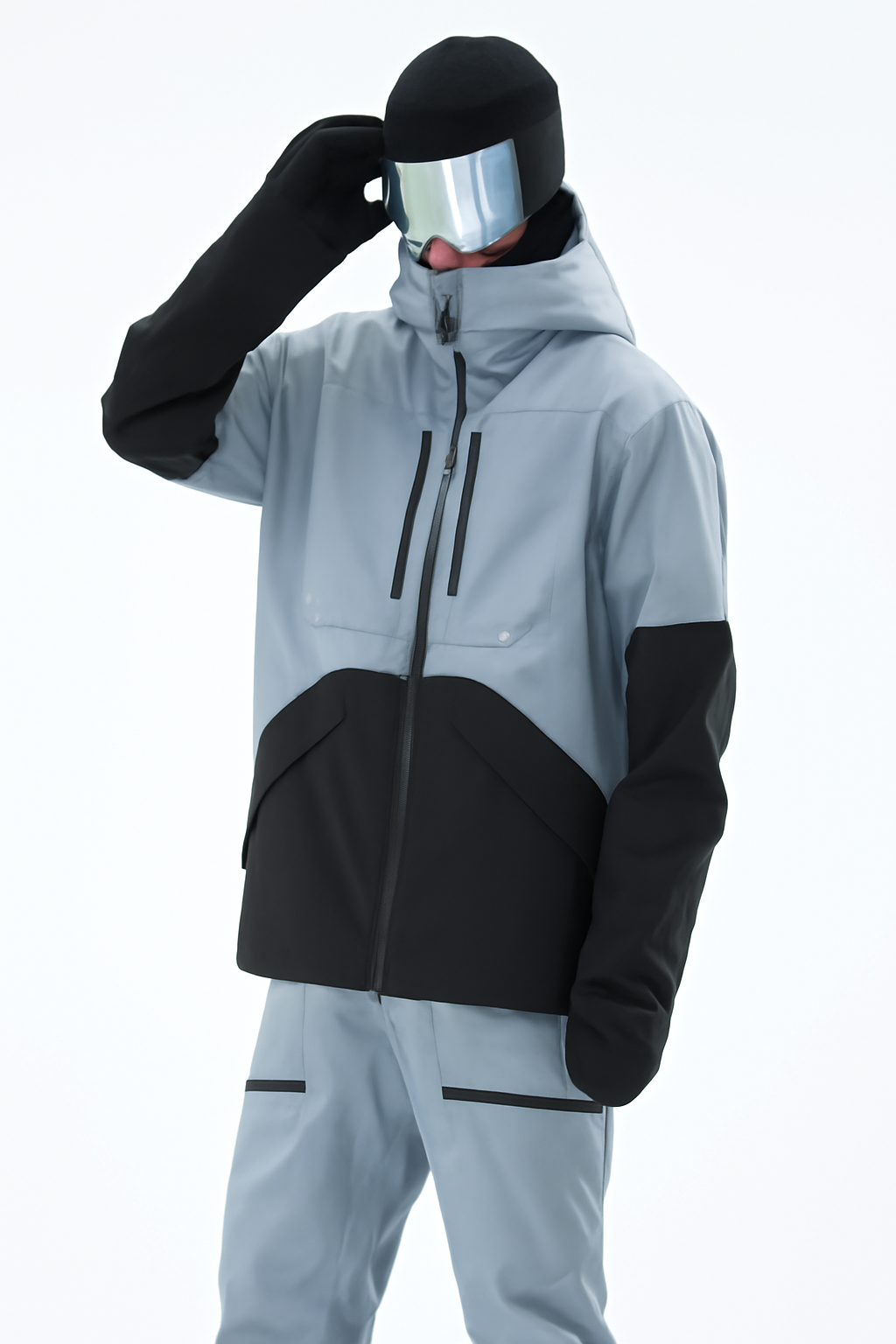 Ski Jacket Men Soft Blue/Black