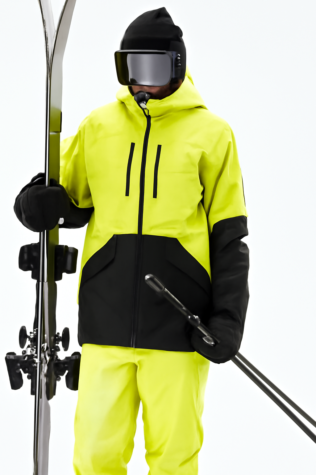 Ski Jacket Men Bright Yellow/Black