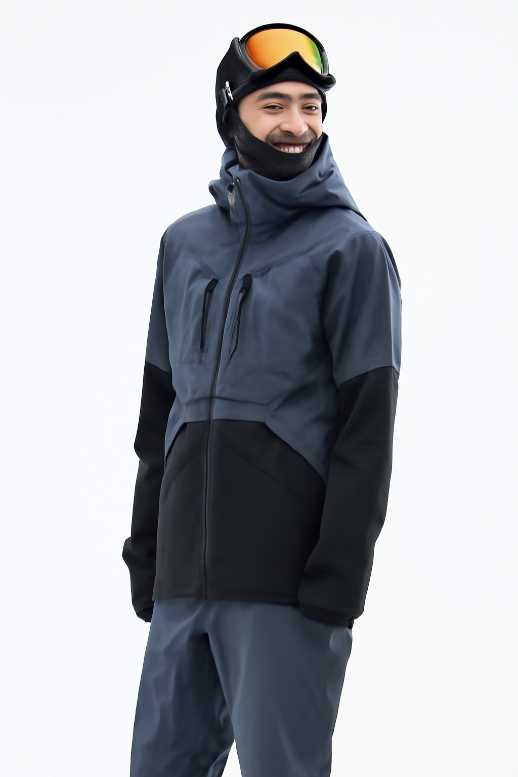 Ski Jacket Men Metal Blue/Black