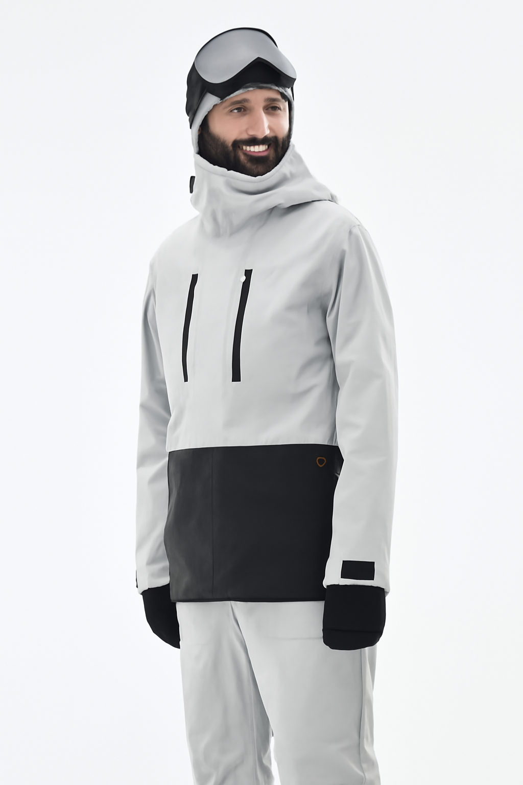 Snow Jacket Men Light Grey/Black