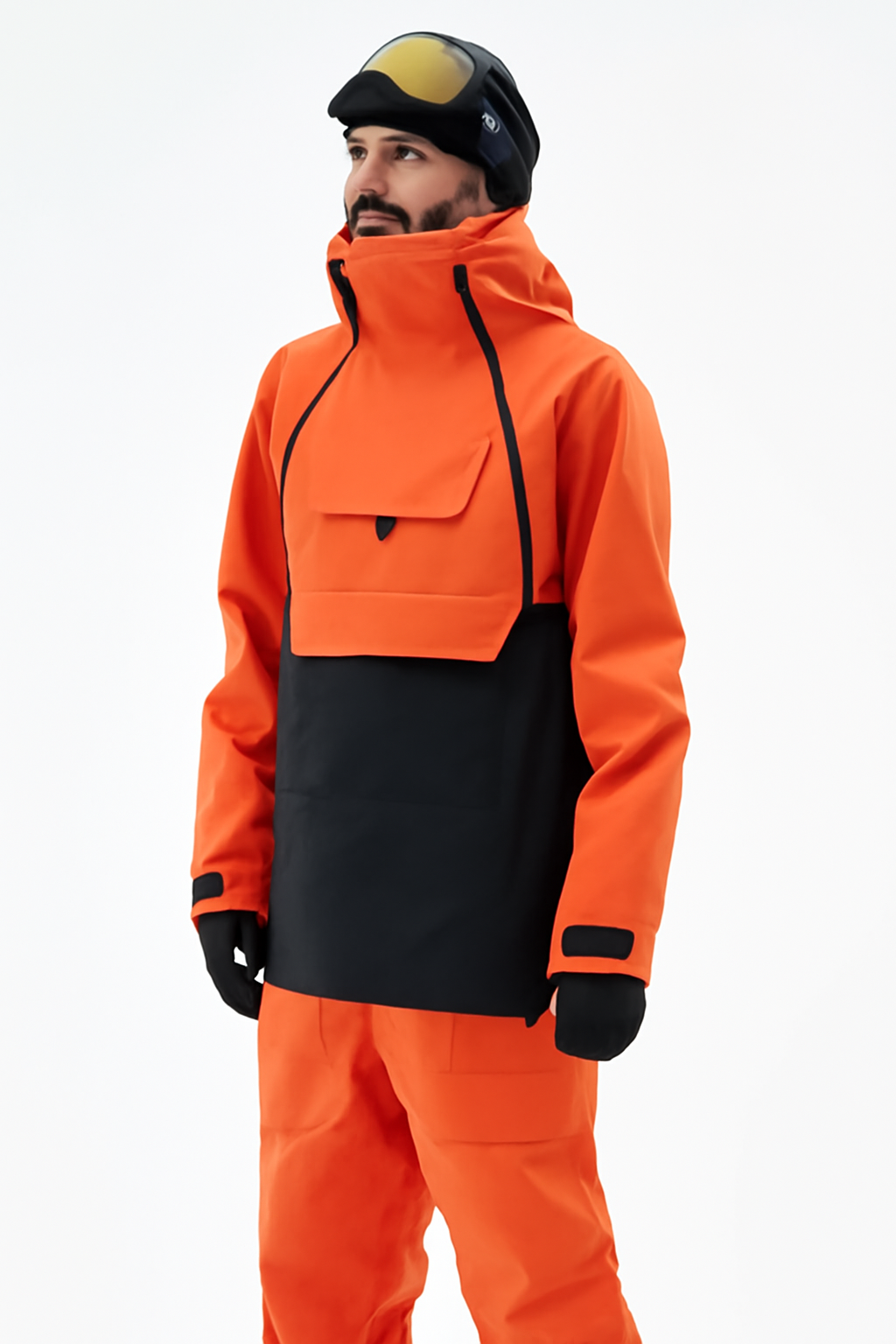 Snow Jacket Men Orange/Black