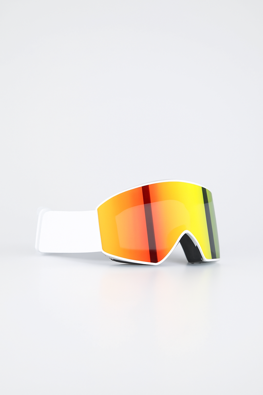 Goggles White with Ruby Red Mirror