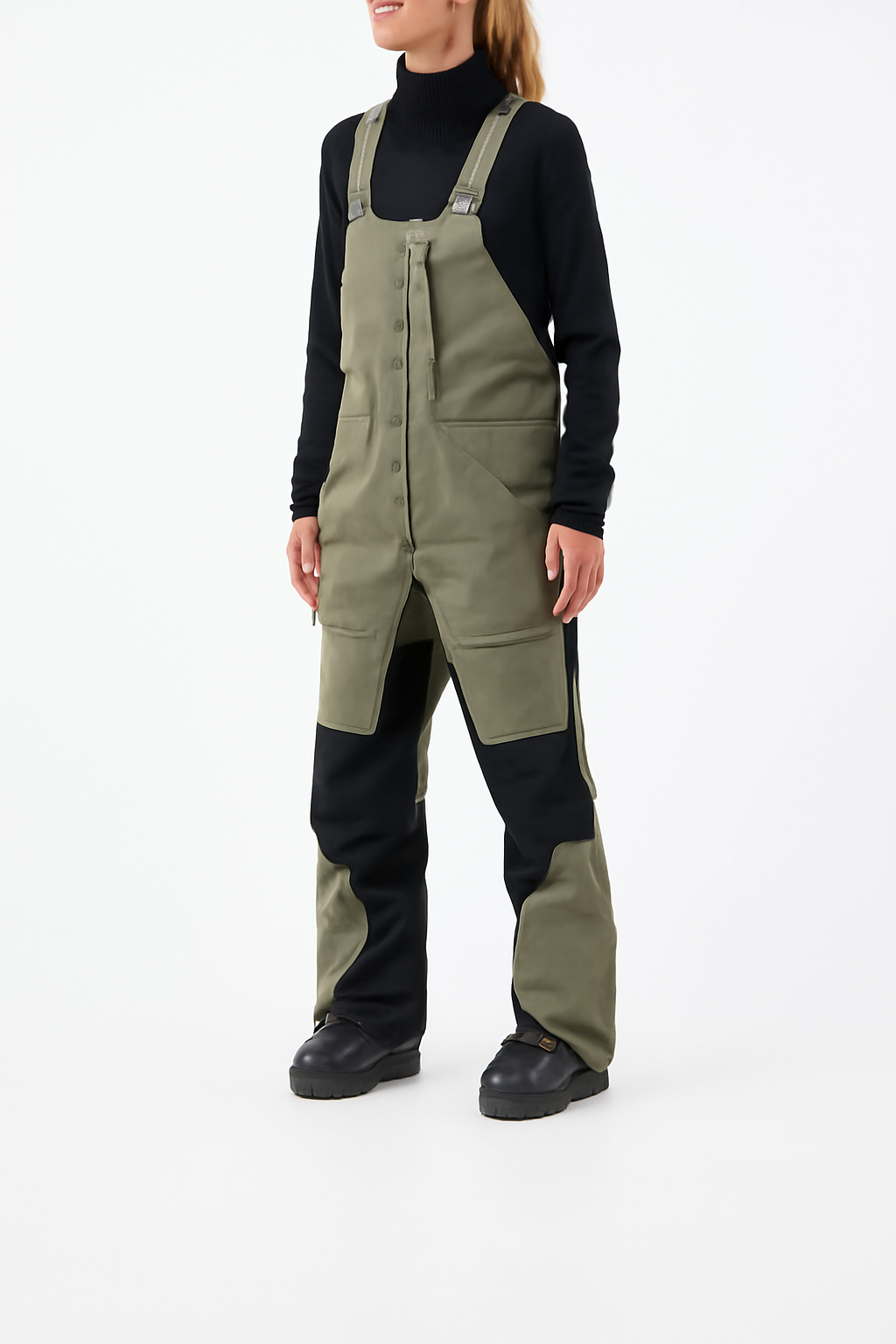 Snowboard Pants Women Greenish/Black