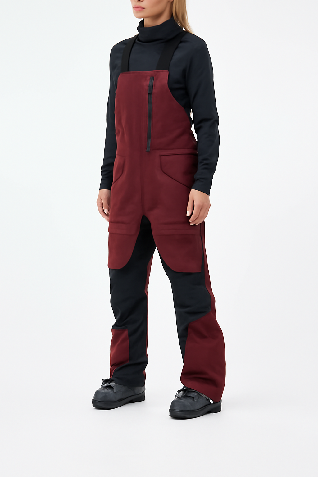 Snowboard Pants Women Burgundy/Black
