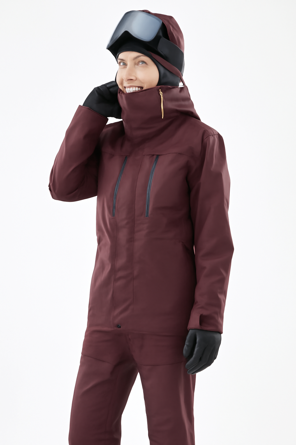 Snowboard Jacket Women Burgundy