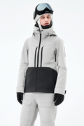 Snowboard Jacket Women Light Grey/Black