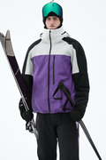 Snowboard Jacket Men Light Grey/Black/Purple II