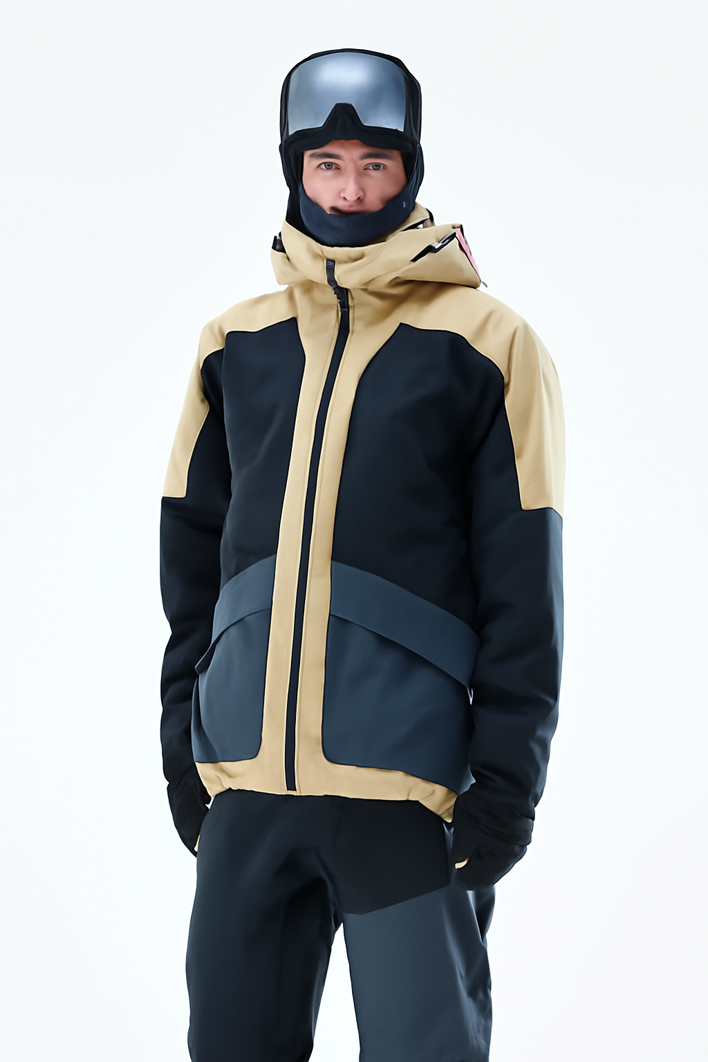 Snowboard Jacket Men Sand/Black/Metallic Blue