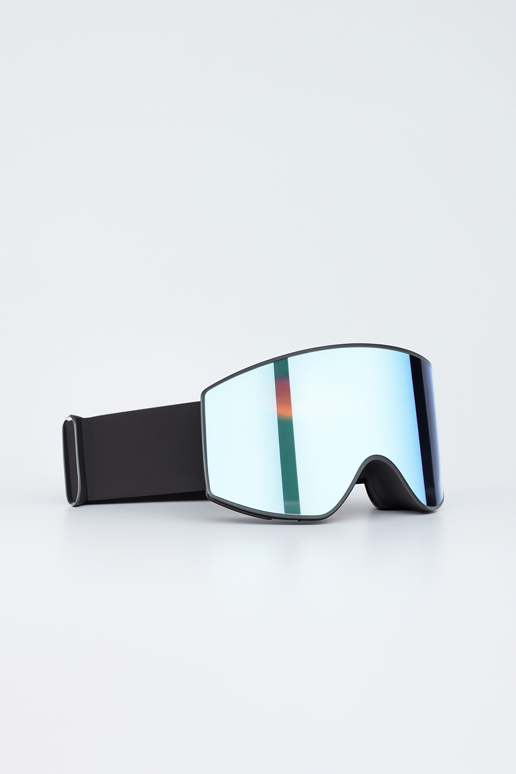 Goggles Black with Blue Mirror
