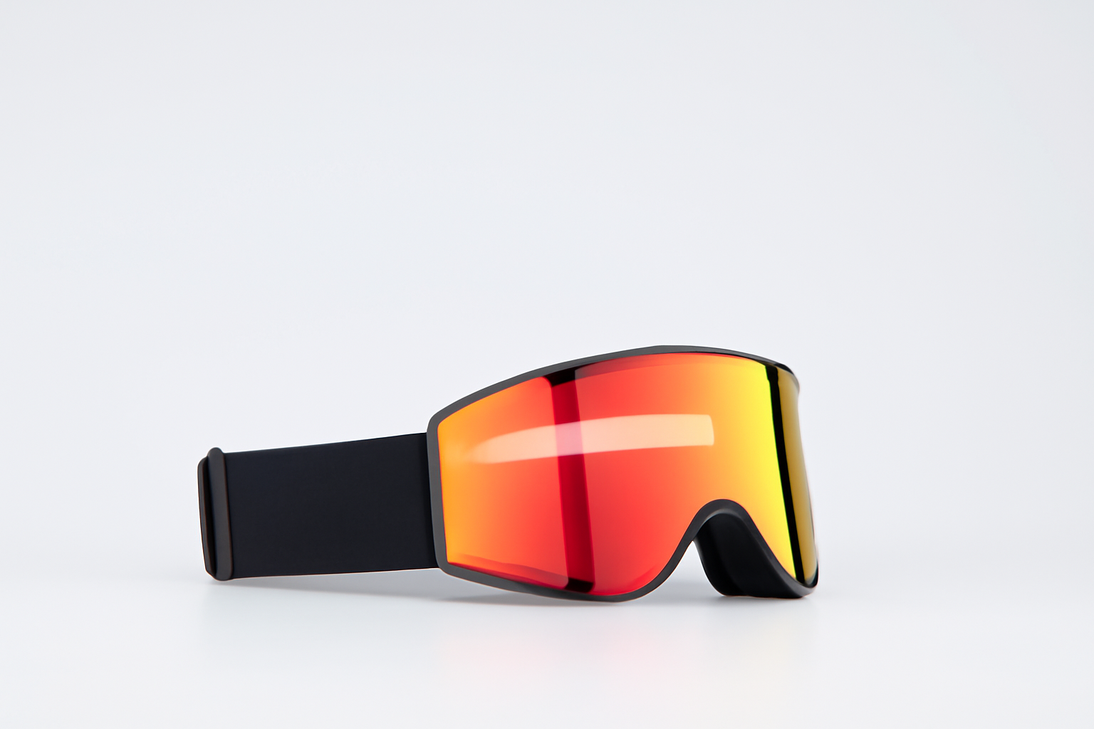 Goggles Black with Red Mirror
