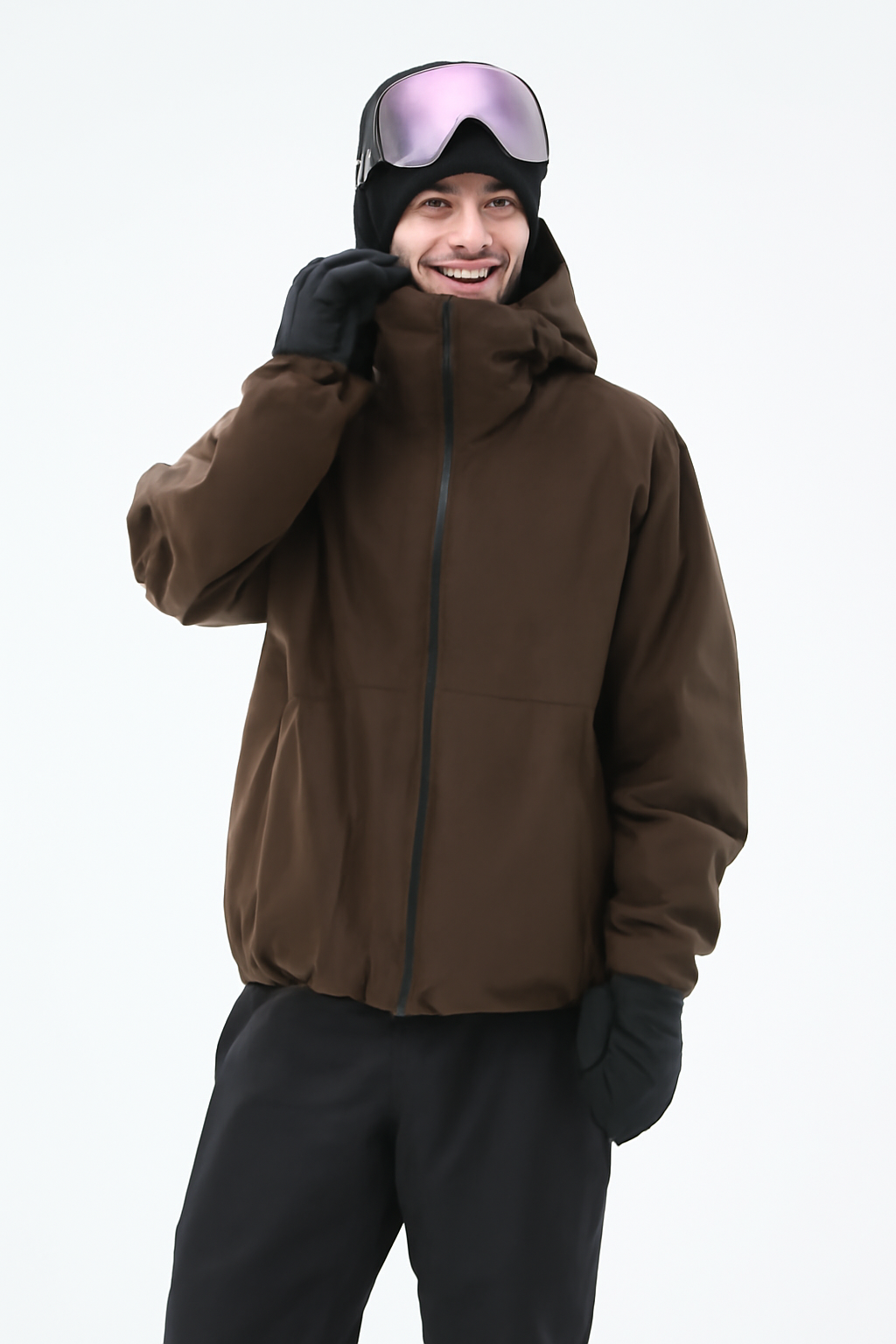 Snowboard Jacket Men Dark Brown