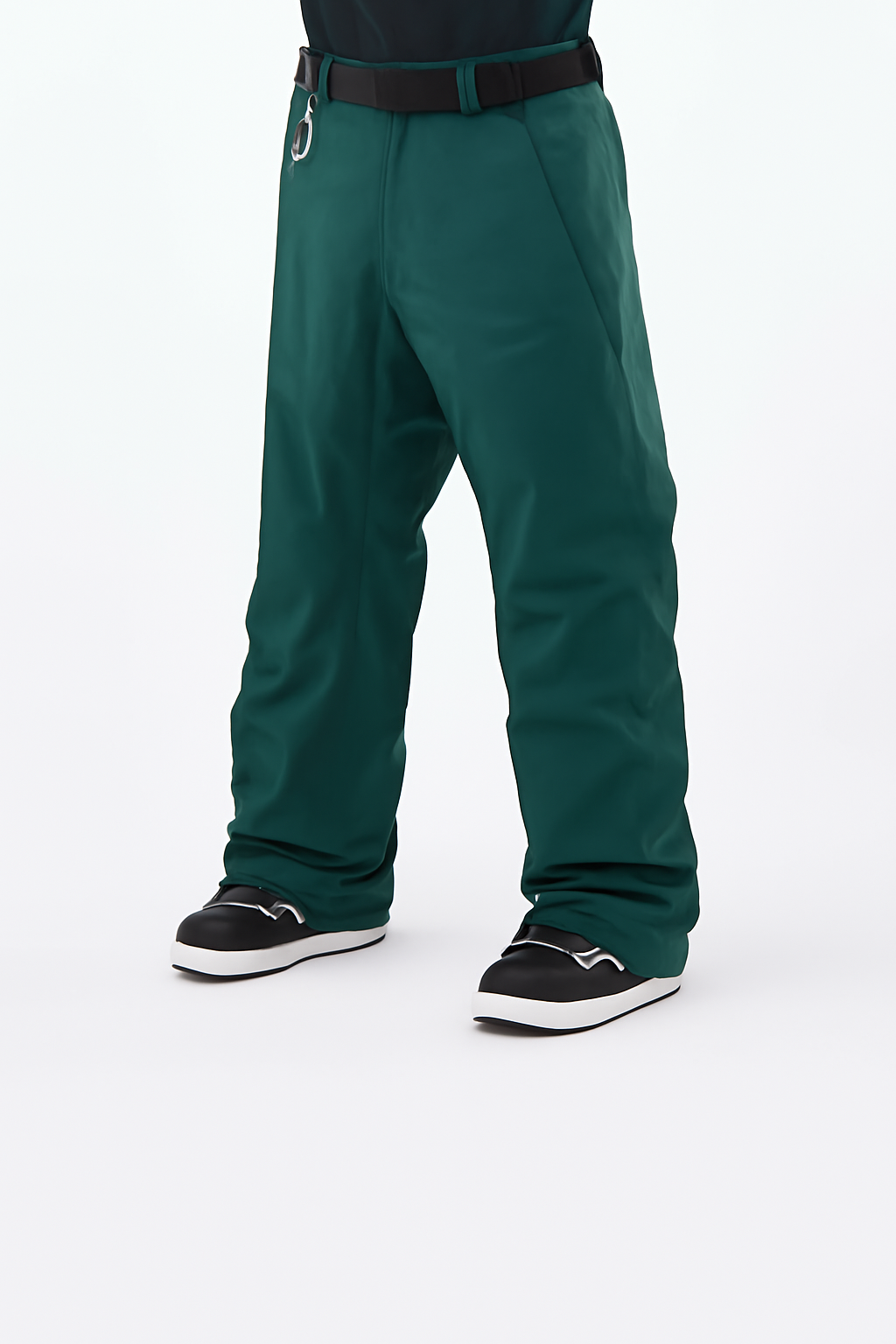 Snowboard Pants Men Light Grey/Bottle Green