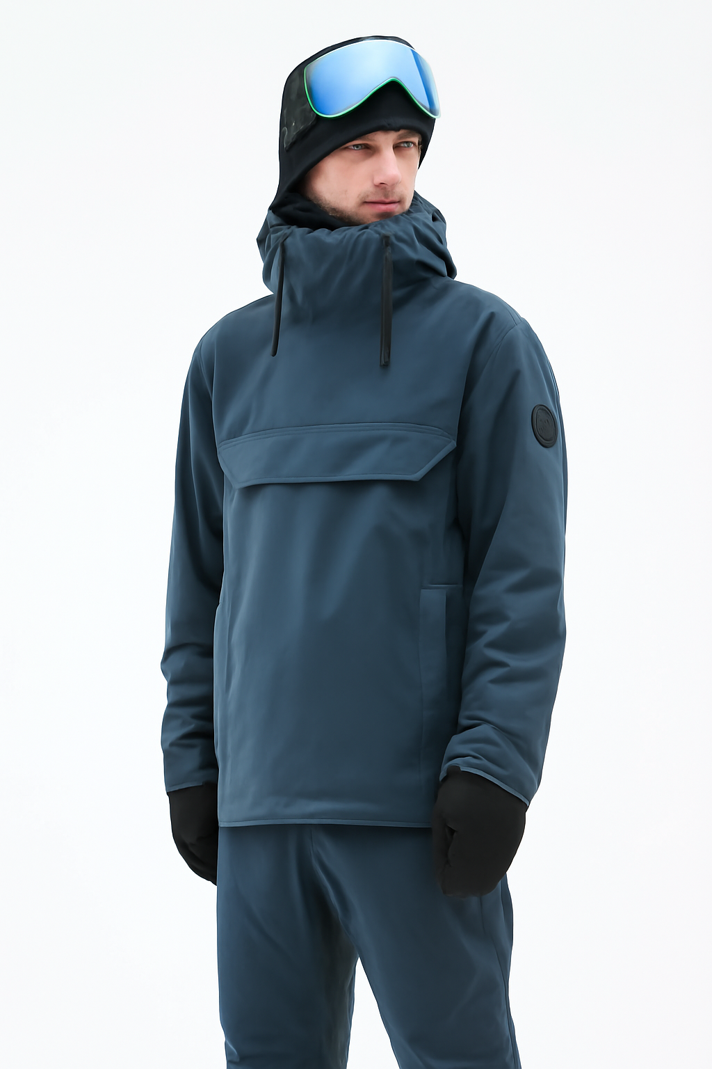 Snowboard Jacket Men Metallic Blue